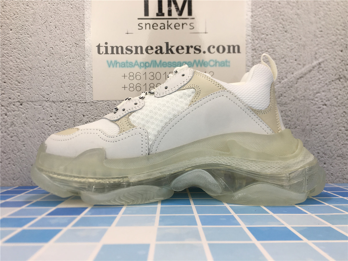 G5 Batch Balenciaga Triple S Clear Sole White Sneakers